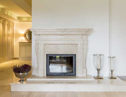 Limestone Mantels Fireplace